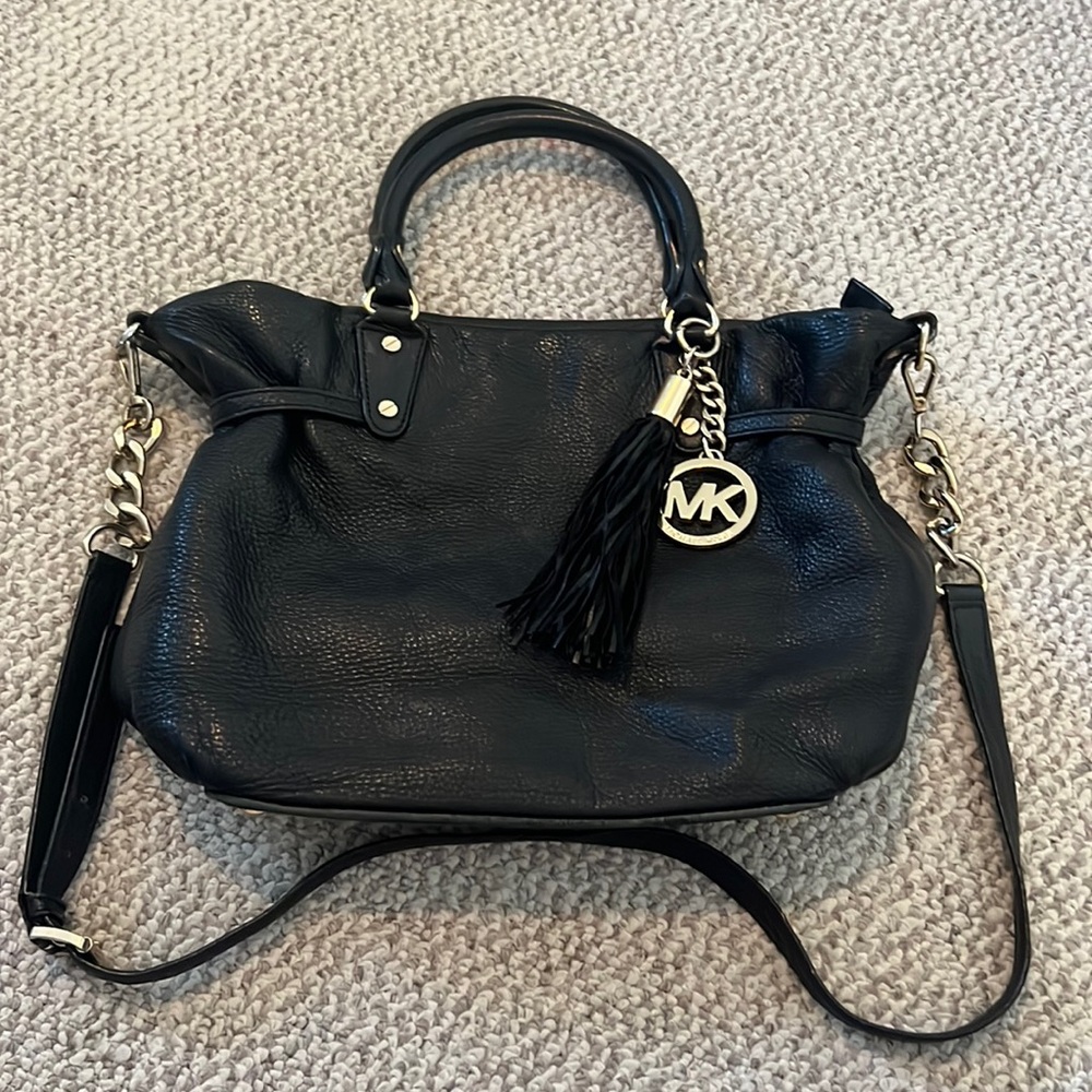 Michael Kors Black Tassel Handbag / Sachel